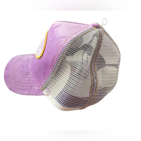 NWT Von Dutch Upside Down Logo Velvet Purple Trucker - Picture 4 of 6